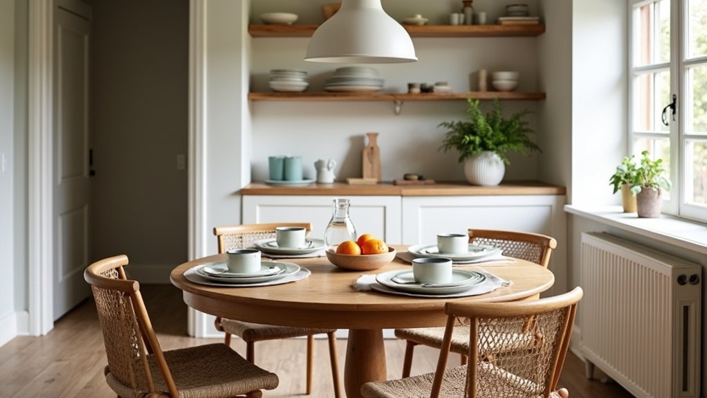 casual functional dining space