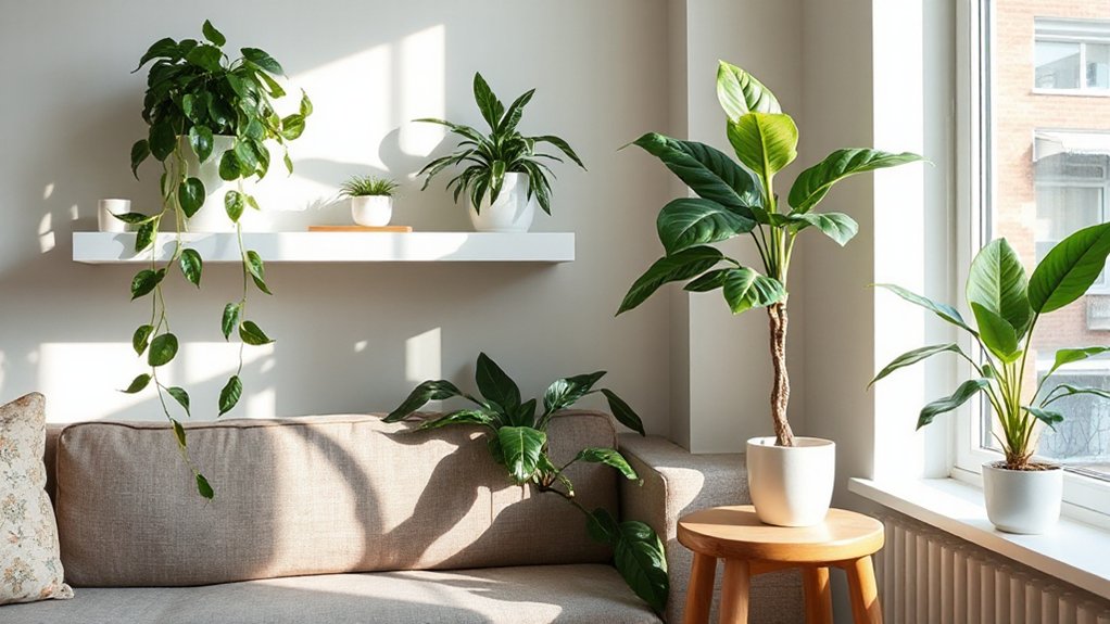 choose compact low maintenance plants