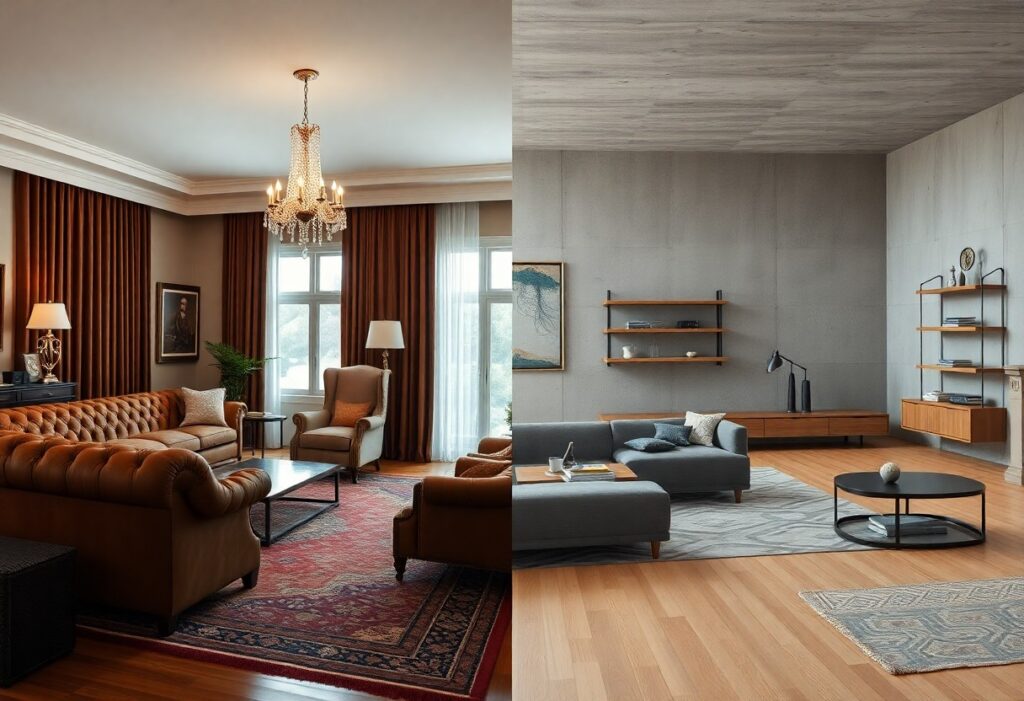 classic Vs. modern living room furniture