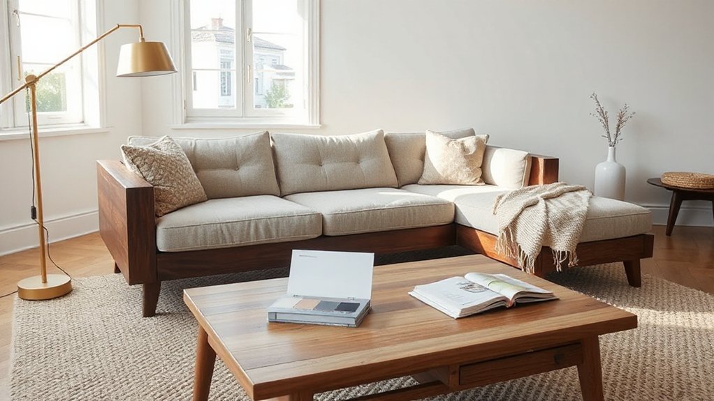 cohesive furniture style and textures