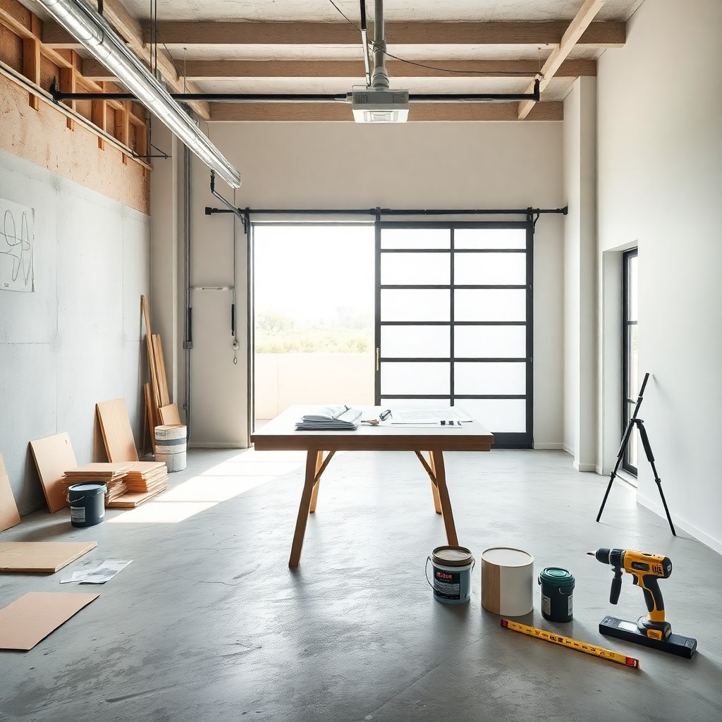 Converting a garage to a studio