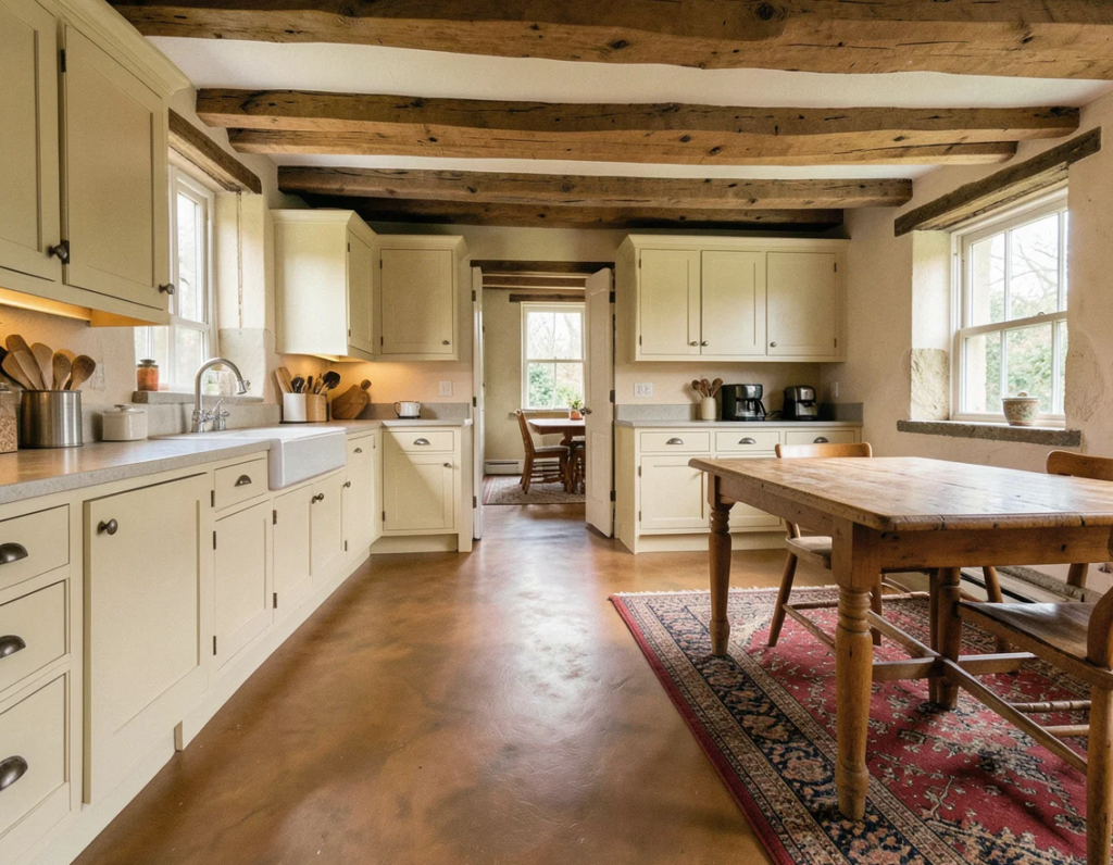 Farmhouse Stained Concrete Floors