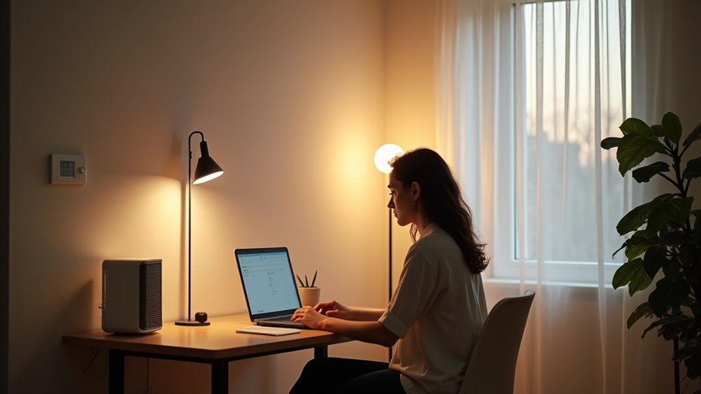 home office lighting temperature
