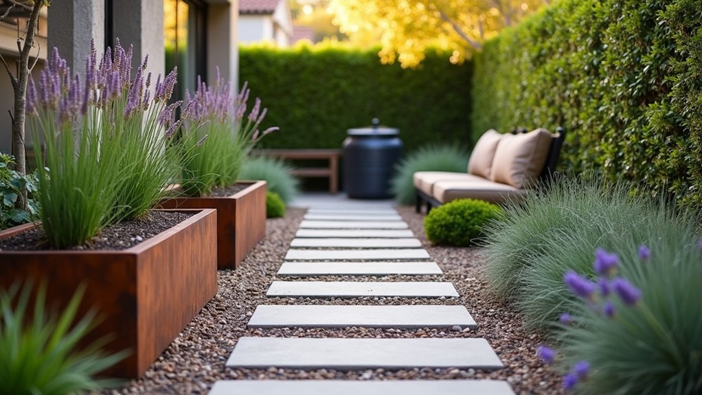 low maintenance garden oasis