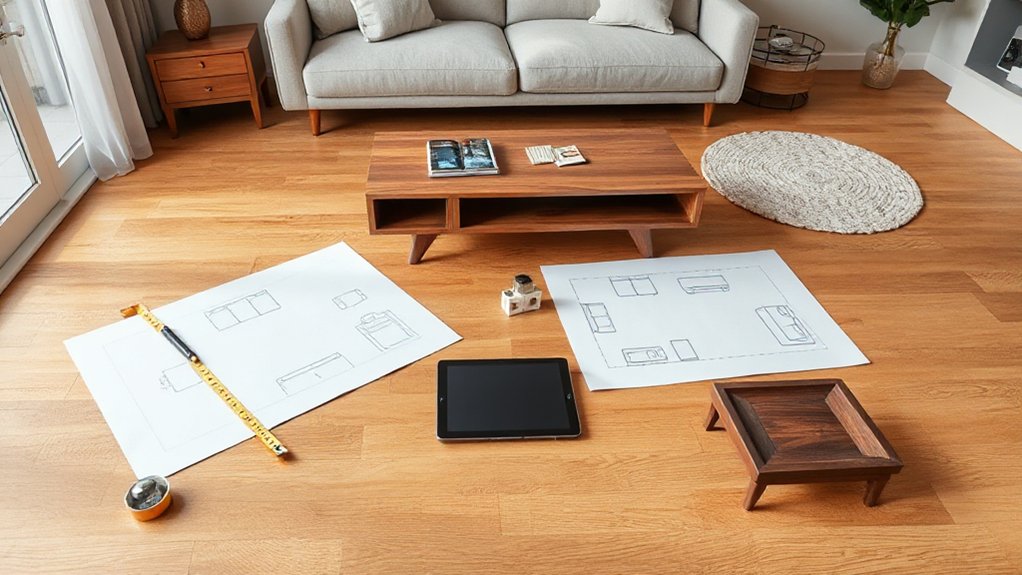 measure sketch plan arrange