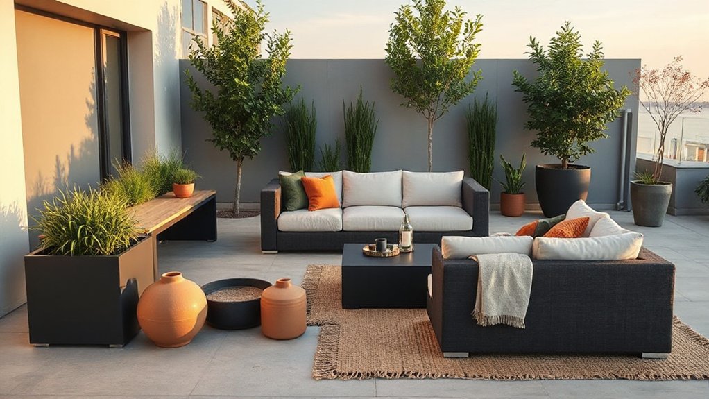 modern outdoor color layering