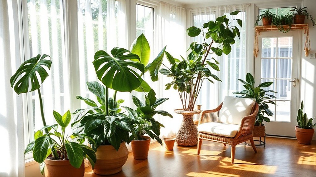 optimal sunroom plant placement