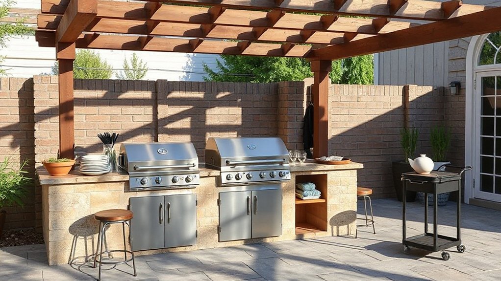 organized outdoor cooking zone