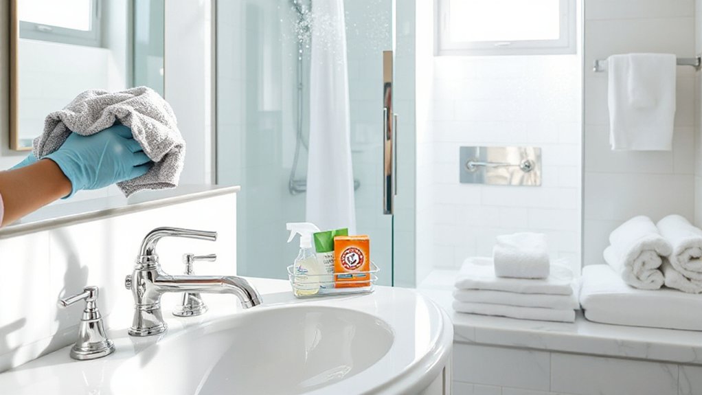 quick bathroom cleaning routine