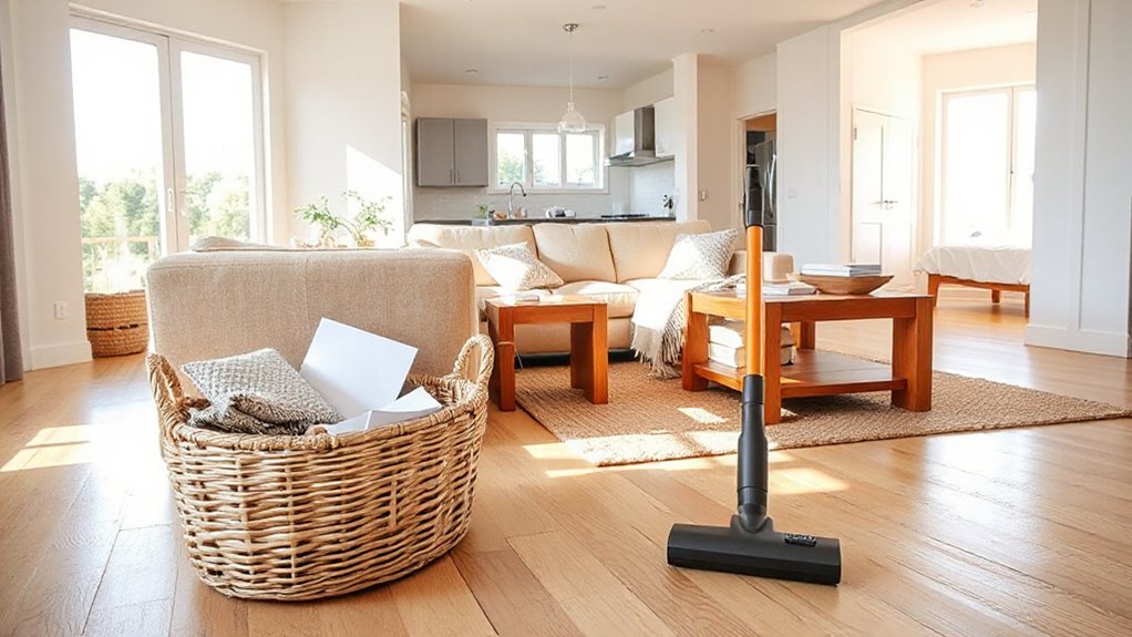 quick house declutter and tidy