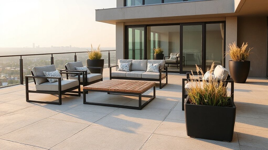 sleek minimalist outdoor furniture