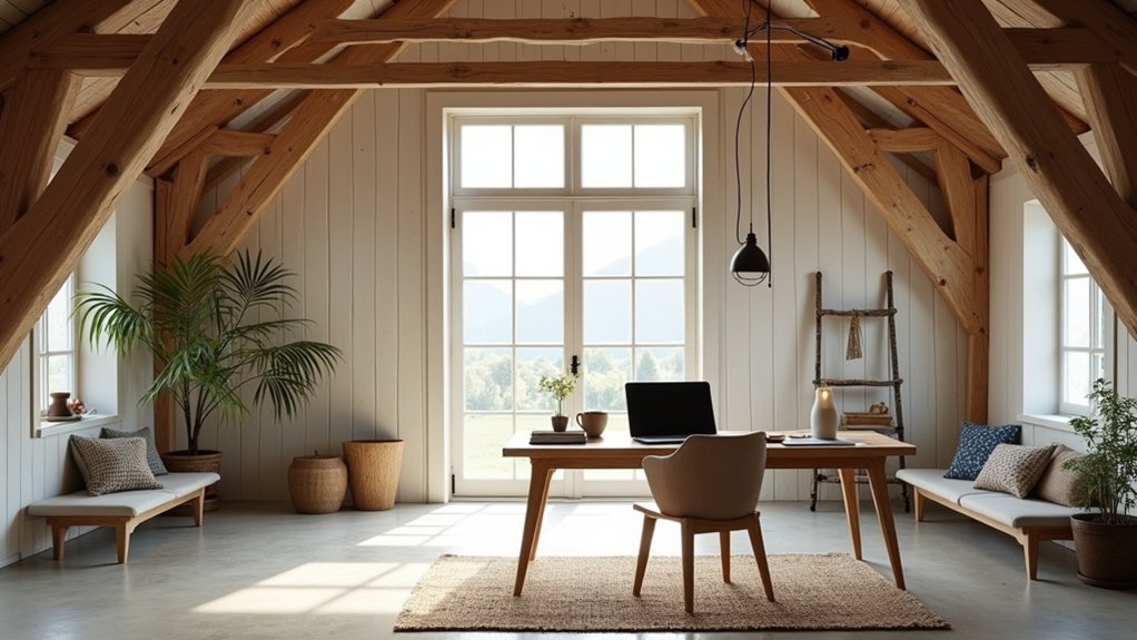 transforming hayloft into office