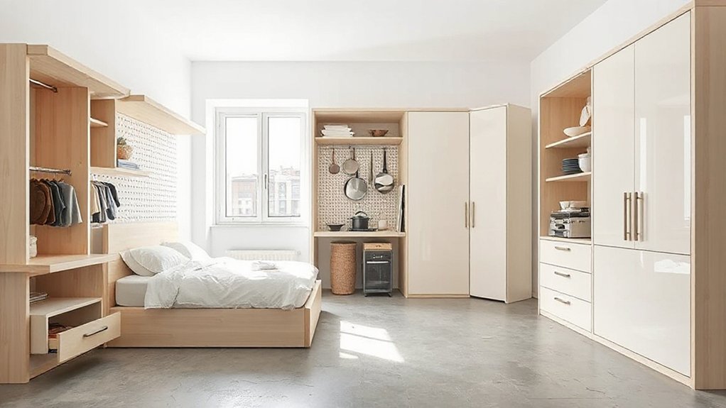 vertical hidden storage solutions
